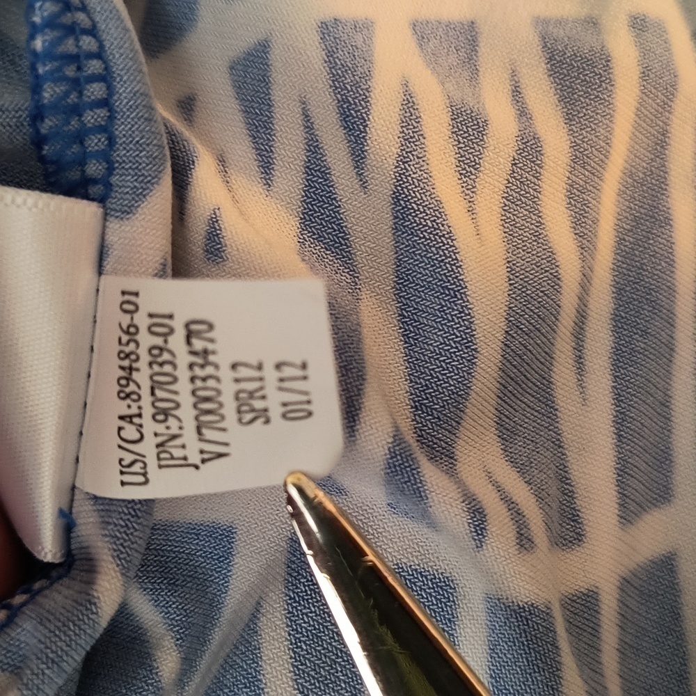 BANANA Republic 3/4 Sleeve Dress Blue/White Size M - Picture 10 of 10